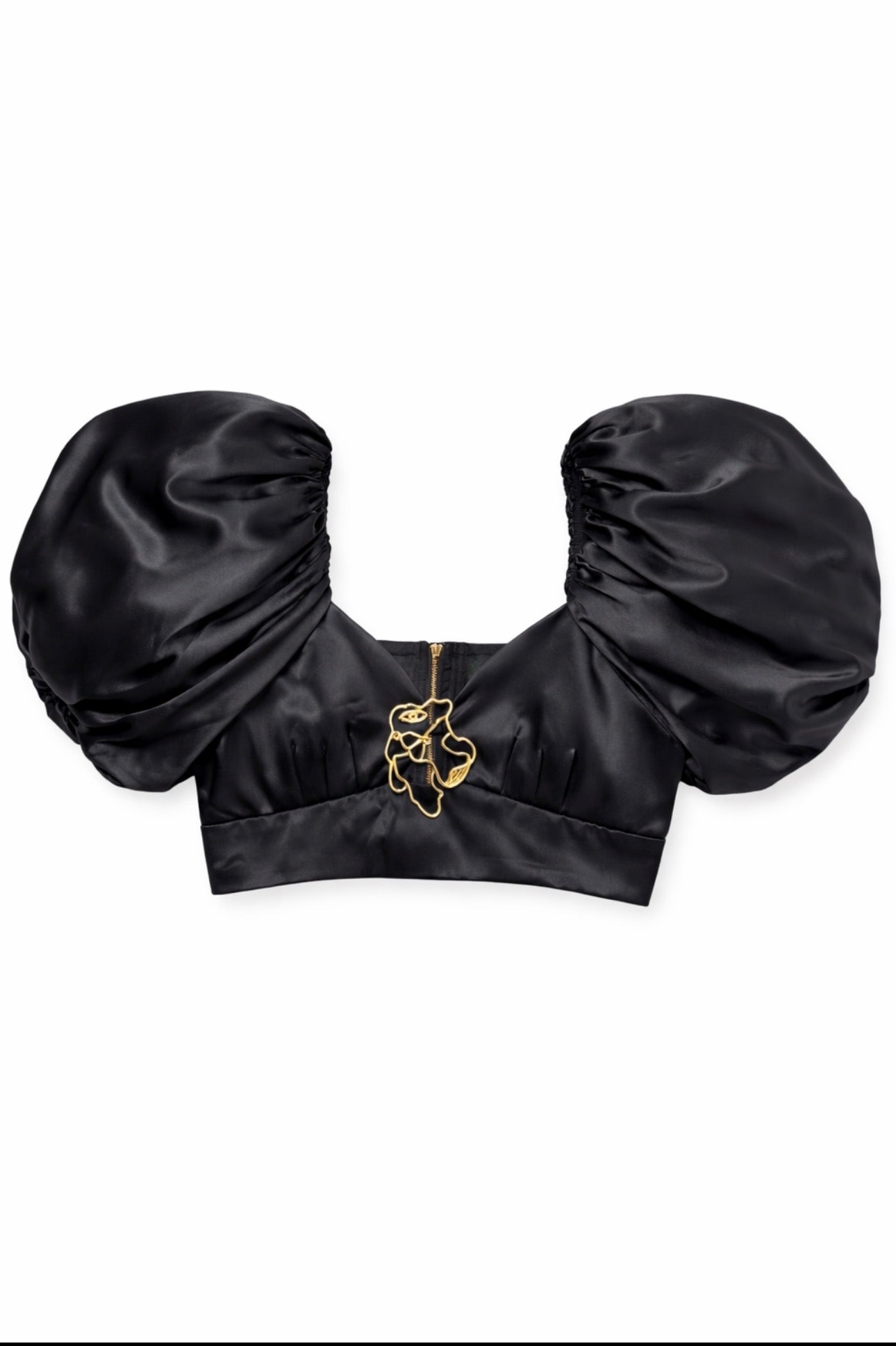 Lunaria Puffy Sleeve Crop Top