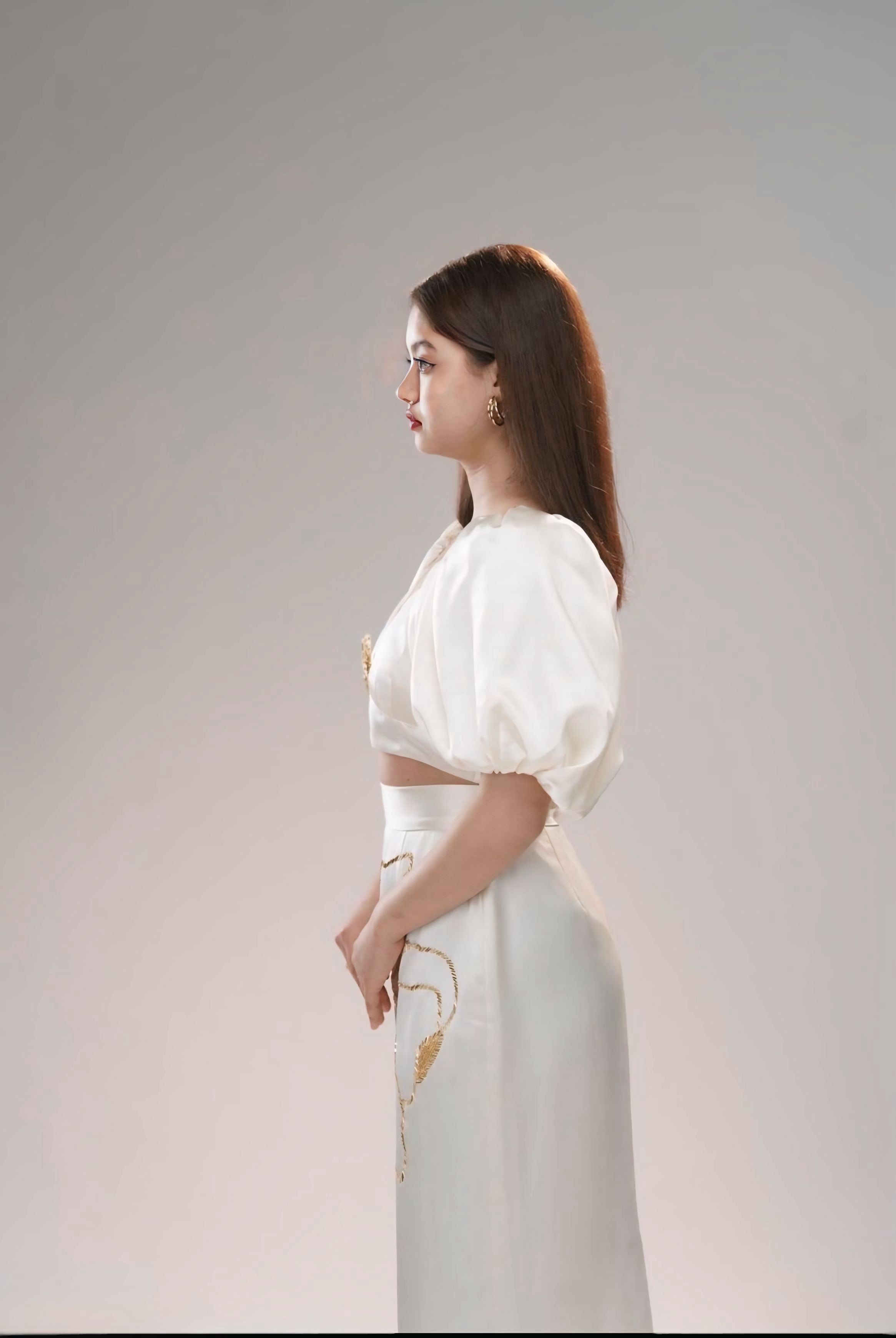Lunaria Puffy Sleeve Crop Top