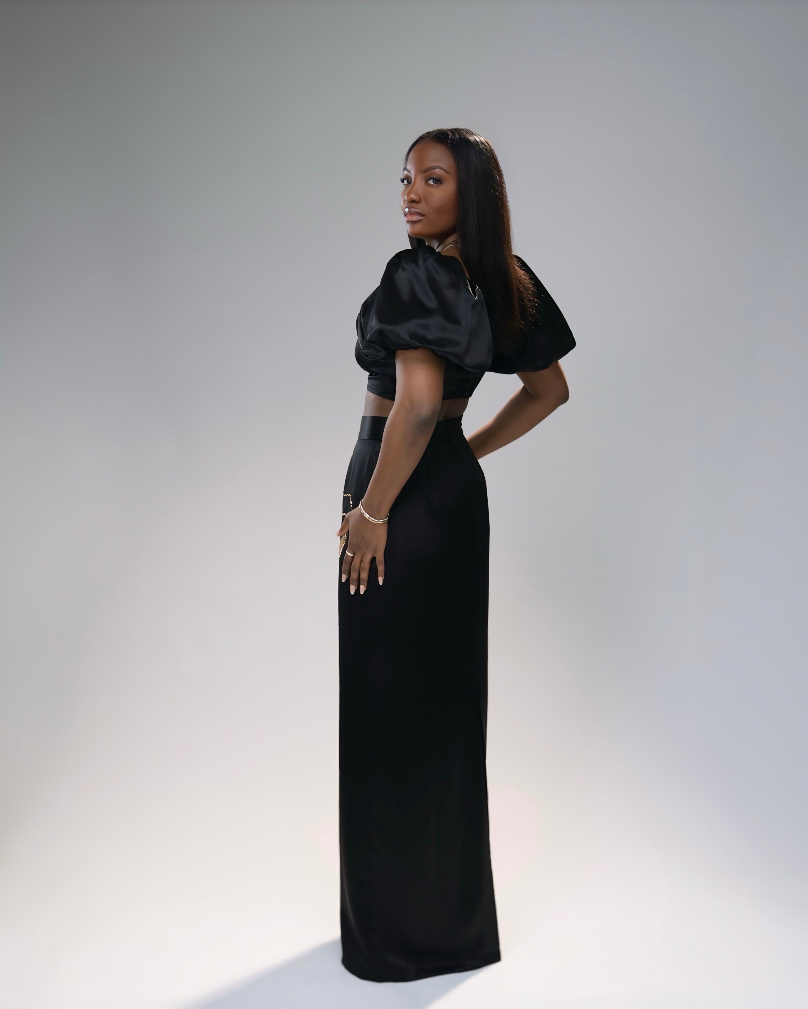 Lunaria High-Waist Beaded Maxi Skirt