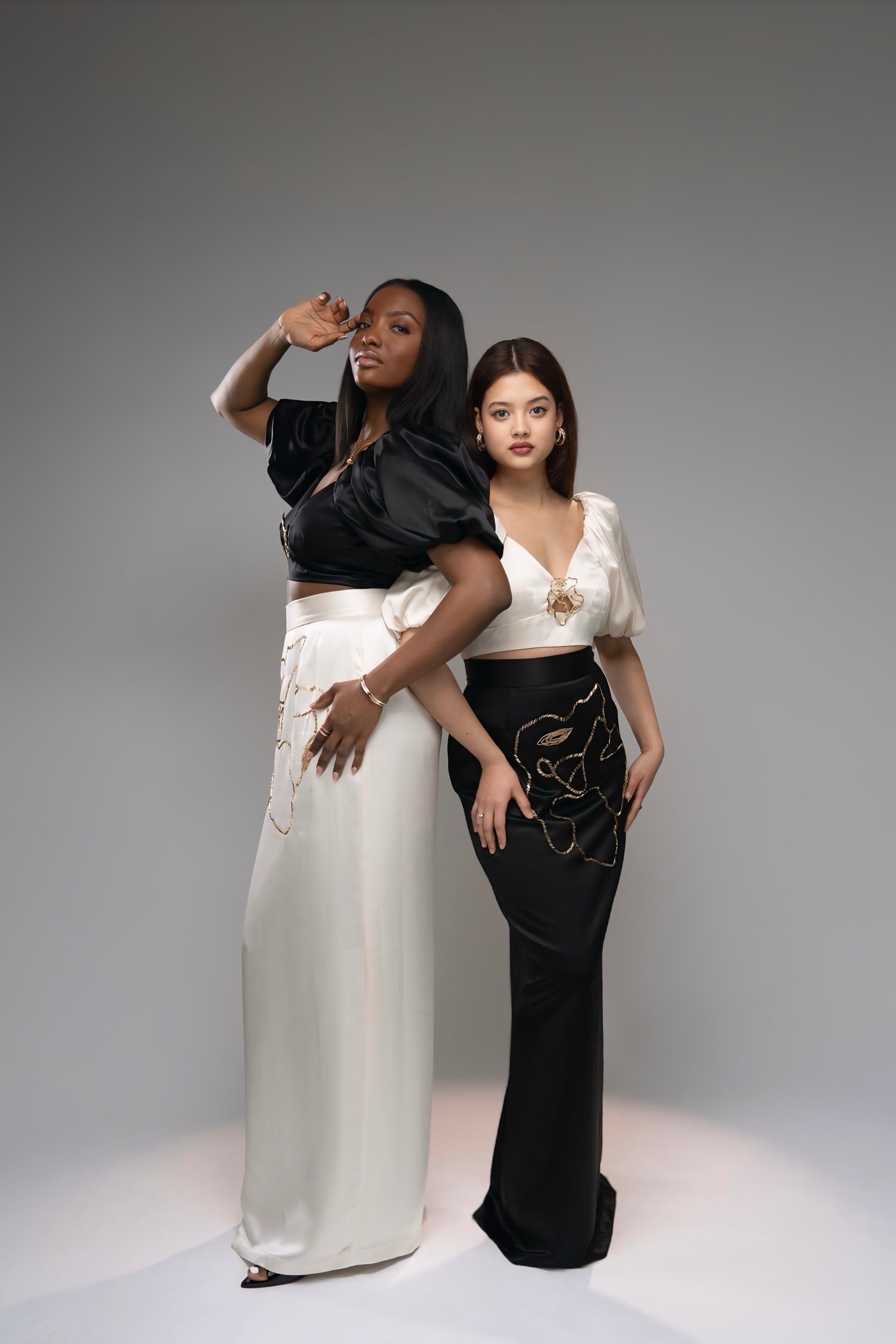 Lunaria High-Waist Beaded Maxi Skirt